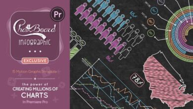 للبريمير إنفوجرافيك السبورة Videohive - Chalkboard Infographics Premiere Pro - 33801400