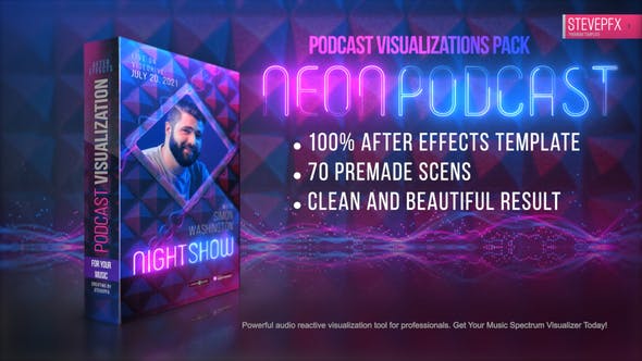 Videohive - Neon Podcast | Audio and Music Visualizations Tool V01 - 33321636