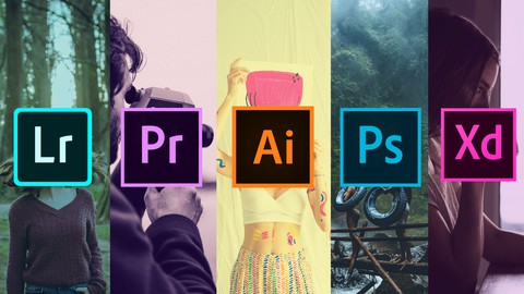 37 ساعة تدريبية الكورس الشامل لتعلم Adobe Photoshop و XD و Premiere Pro و Ai و Lightroom Masterclass