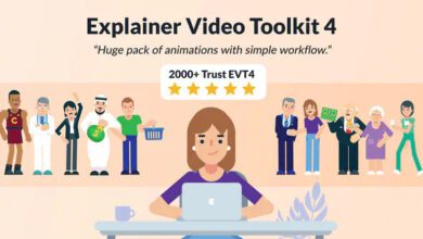 الحزمة الجديدة شغالة مية بالمية Videohive - Explainer Video Toolkit 4 V2 - 22594089 - Project & Script for After Effects