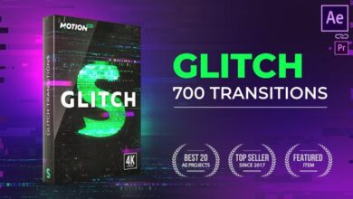 الاصدار الثالث لحزمة التنقلات كاملة Videohive - Glitch Transitions V3 - 21059280