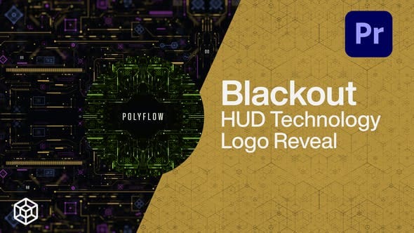 بريمير Videohive - Blackout - HUD Technology Logo Reveal - 34769553