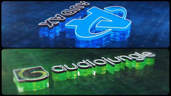 شعار النتوء الرقمي Videohive - Digital Extrusion Logo 34836482