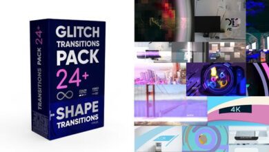 حزمة تنقلات بريمير الجديدة Videohive - Glitch Transitions Pack 4K. - 34791925