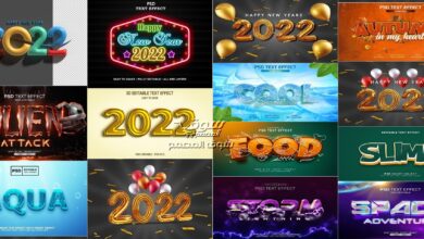 تاثيرات نص ابداعية PSD Text Effect Bundle