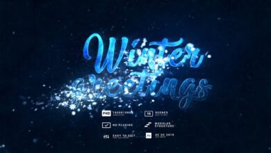 عناوين رقاقات الثلج Winter Greetings | Snowflakes Titles - 34974171