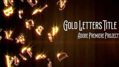 للبريمير عناوين الحروف الذهبية Gold Letters Title 974182