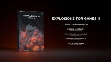 حزمة انفجارات للألعاب Videohive - Explosions for Games Vol: II 24941528