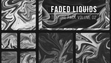 Abstract Faded Liquid Textures V.2 Free Download