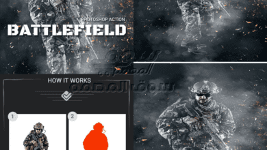 اكشن ساحة المعركة للفوتوشوب Battlefield Photoshop Action - 20908798