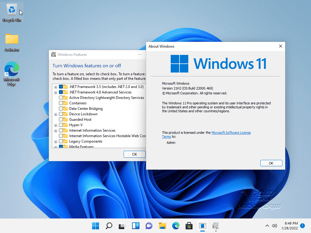 ويندز 11 مع العربية مفعلة مدى الحياة ومحدثة Windows 11 Pro 21H2 Build 22000.469 (No TPM Required) Multilingual Preactivated