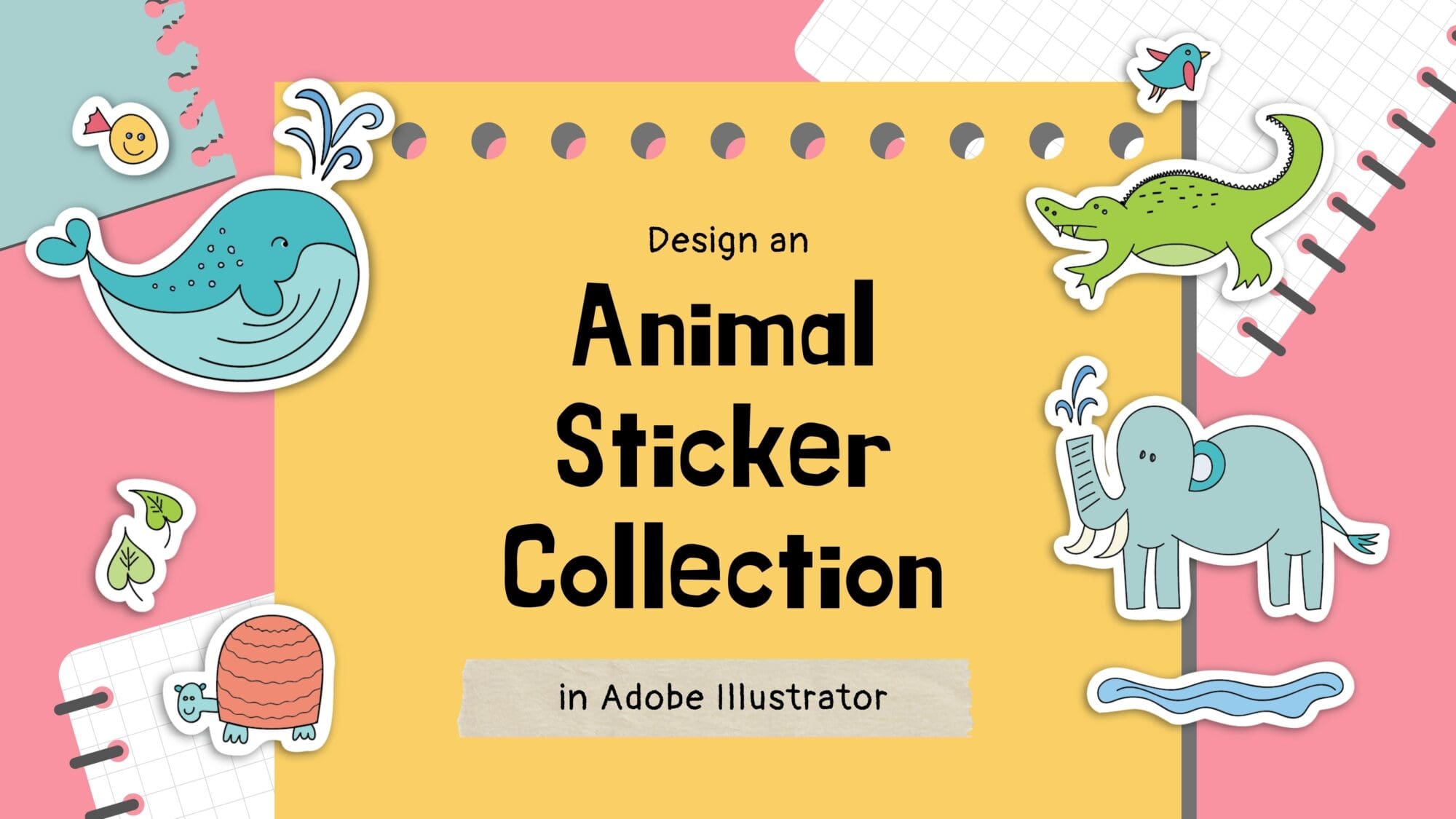 Design an Animal Sticker Collection in Adobe Illustrator