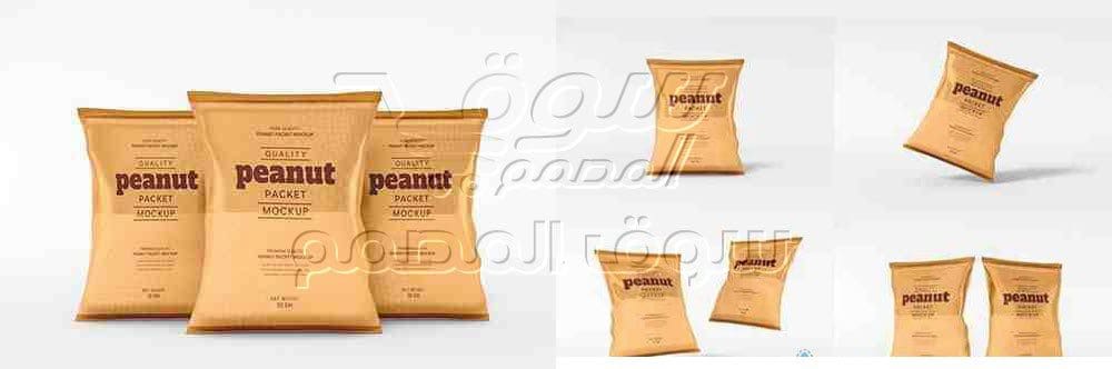 Glossy peanut packaging mockup