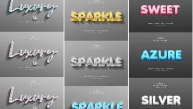 تاثيرات نص فاخرة  Luxury PSD Text Effect