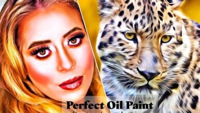 اكشن طلاء الزيت المثالي للفوتوشوب