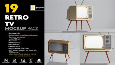 Retro Tv Mockup Pack - 6877617