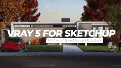 SKILLSHARE-Learn Exterior Rendering with Vray 5 for Sketchup-Manish Paul Simon