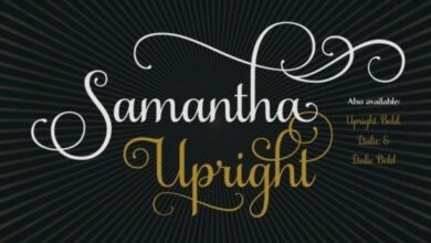 Samantha Upright Script Font Free Download