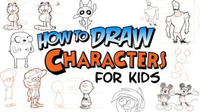 كيفية رسم الشخصيات للأطفال