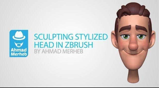 Stylized Head Sculpting in Zbrush + Re-Topology