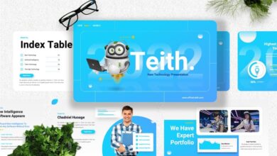 Teith Technology Powerpoint Keynote and Google Slides Presentation Templates