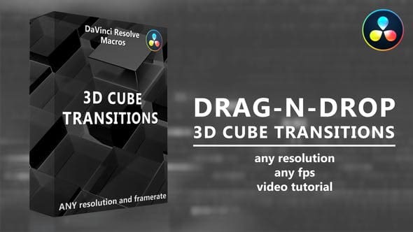 Videohive - 3D Cube Transitions for DaVinci Resolve - 35639672