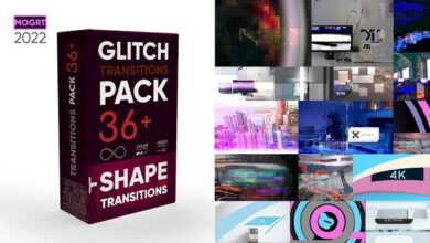 حزمة تنقلات جالتش للبريمير الجديدة || Videohive - Glitch Transitions Pack 36 - 35563529