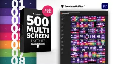 حزمة تخطيطات الشاشات المتعددة للبريميمر كاملة || Videohive - Multi Screen Layouts Pack for Premiere Pro - 33943939