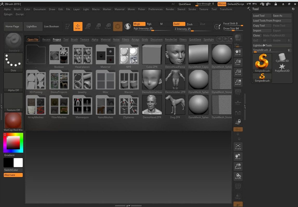 كامل مع التفعيل Pixologic ZBrush 2022.0.3 x64