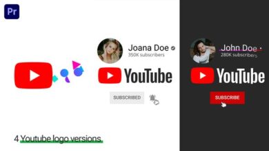 يوتيوب شعار الاشتراك للبريمير Videohive - Youtube Logo Subscribe | For Premiere Pro - 36218371