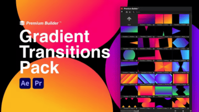 حزمة انتقالات التدرج (بريمير+افترافكت) كاملة Videohive - Gradient Transitions Pack - 35748266 - Project & Script for After Effects & Premiere Pro