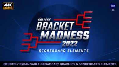 Videohive - College Basketball Bracket Madness Scoreboard Elements - 36138590