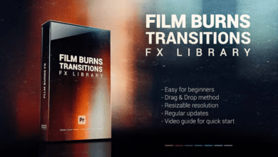 الحزمة كاملة حزمة انتقلات الافلام كاملة (للبريمير) Videohive - Film Burns Transitions & FX Pack - 35971552 - Premiere Pro Templates