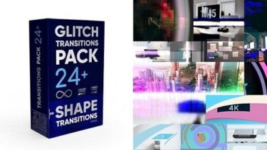 Videohive - Glitch Transitions Pack 4K - 34115526 - Project For Final Cut & Apple Motion