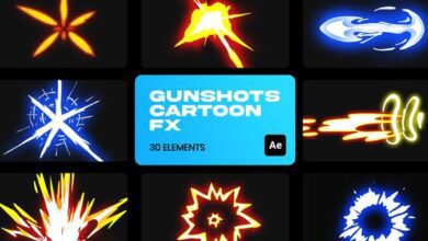 Videohive - Gunshot Cartoon VFX for After Effects 36189623