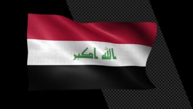 موشن جرافيك علم العراق خلفية شفافة Videohive - Iraq Flag - 36378378