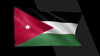 موشن جرافيك علم الاردن خلفية شفافة Videohive - Jordan Flag - 36378382