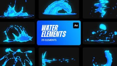 (بريميمر برو) المياه الكرتون Videohive - Water Cartoon FX for Premiere Pro - 36268534