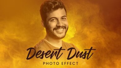 تأثير صورة الغسق الصحراوي