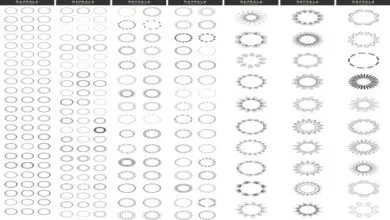 232 دوائر ماندالا بصيغ AI, EPS + فرش اليستريتور