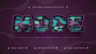 CreativeMarket - Mode - Editable Text Effect, Font Style 7050851