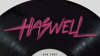 الخط المدفوع Haswell SVG Brush Font