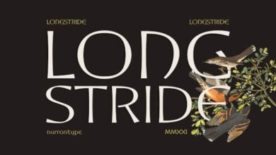 خط مدفوع Longstride Typeface