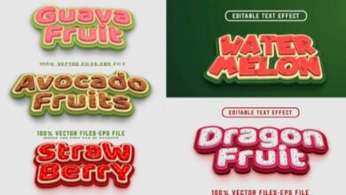 Set Fruit Editable Text Effect