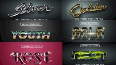 Set of Luxury Editable Text Effect