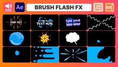 تحميل مجاني Videohive - Brush Flash FX for After Effects 36489941