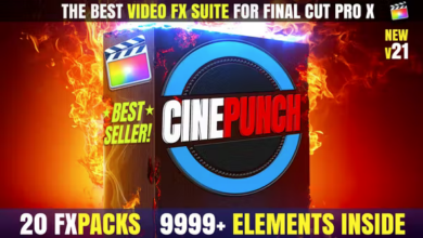 Videohive - CINEPUNCH I FCPX Plugins & Effects Suite for Video Editing & Motion  Graphics 26552557 الحزمة كاملة تعمل مية بالمية