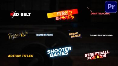 تحميل مجاني Videohive - Action Titles | Premiere Pro MOGRT - 36488045