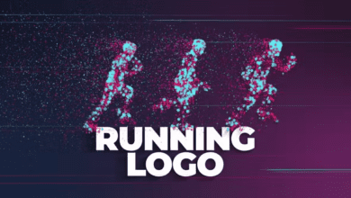 Videohive - Running Sport Logo With Particles - 36672618