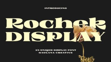 الخط المدفوع Rochek Vintage Serif Display Font